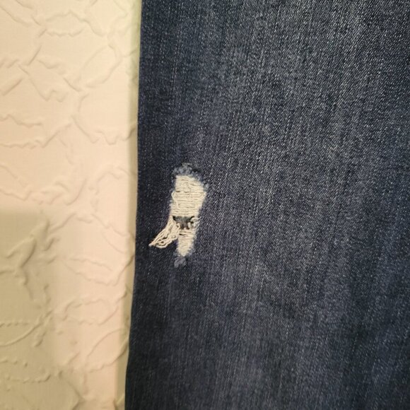 SPANX Distressed Ankle Skinny Raw Hem Legging Jeans Size Medium - Picture 4 of 10